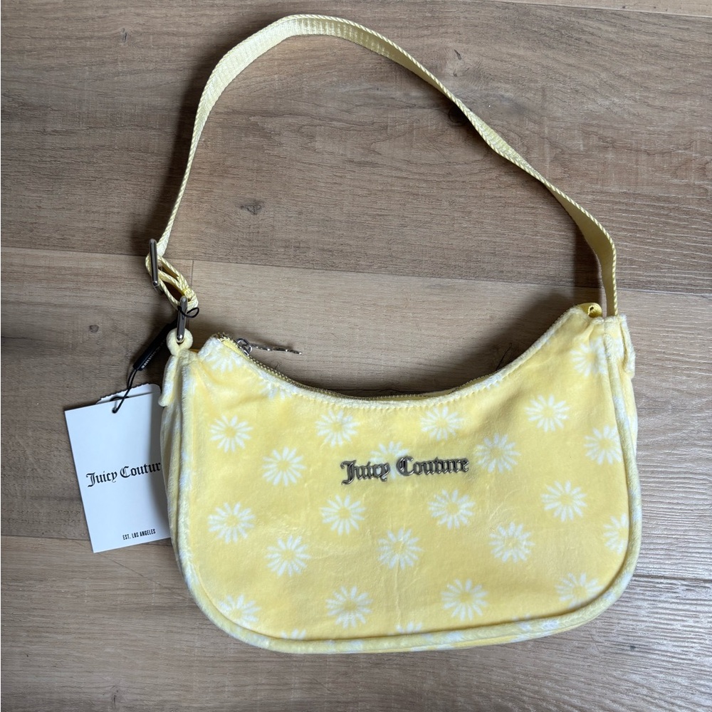 Juicy Couture Velour Yellow Shoulder Bag